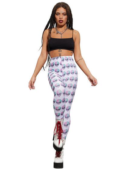 Fever Space Alien White Leggings Sci Fi Costume Accessory 2