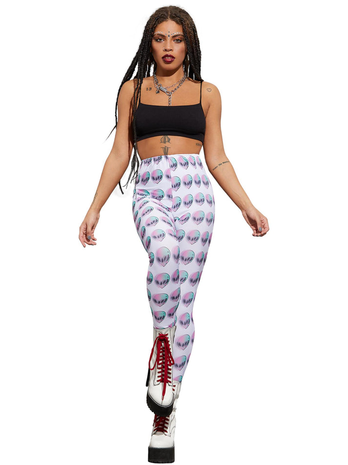 Fever Space Alien White Leggings Sci Fi Costume Accessory