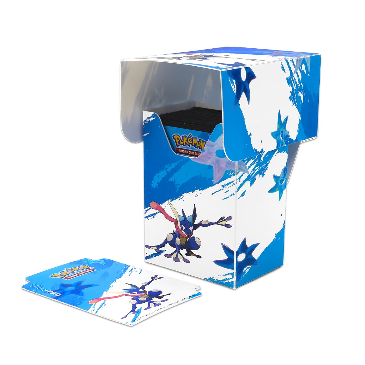 Ultra Pro - Greninja Full View Deck Box® for Pokémon, Rigid Gaming Card Protection Accessory Solution Storage Container Deck Divider Included Full-color Artwork 1