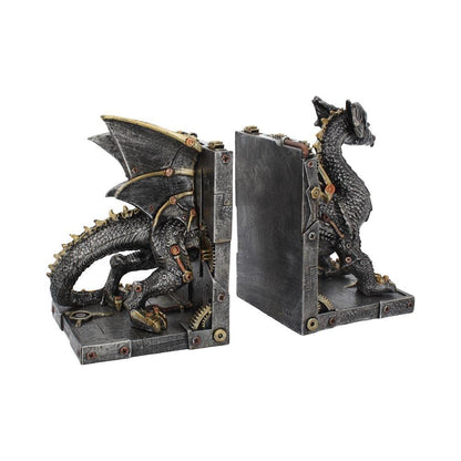 Dracus Machina Steampunk Dragon Bookends 27cm 4
