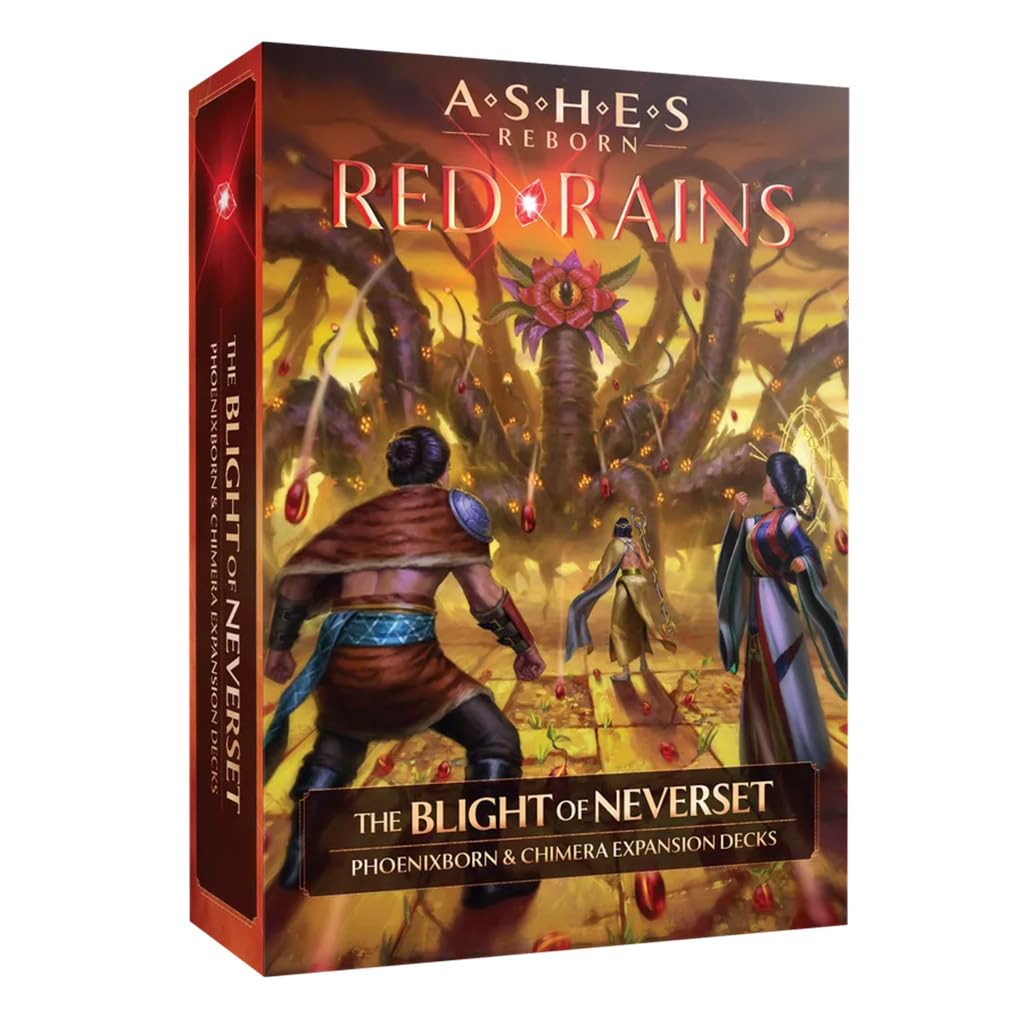 Plaid Hat Games Ashes Reborn: Red Rains The Blight of Neverset Expansion Decks – Phoenixborn & Chimera Set for 1-2 Players, Ages 14+ – Requires Corpse of Viros & Master Set 1