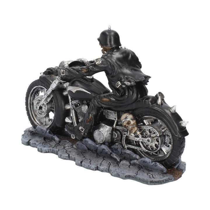 Hell on the Highway Skeleton Motorbike Ornament Figurine 20.5cm