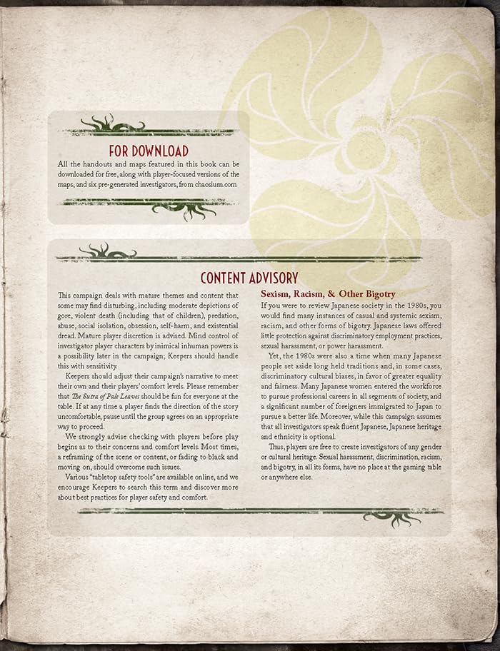 The Sutra Of Pale Leaves Twin Suns Rising Call Of Cthulhu Roleplaying Game by Chaosium 2