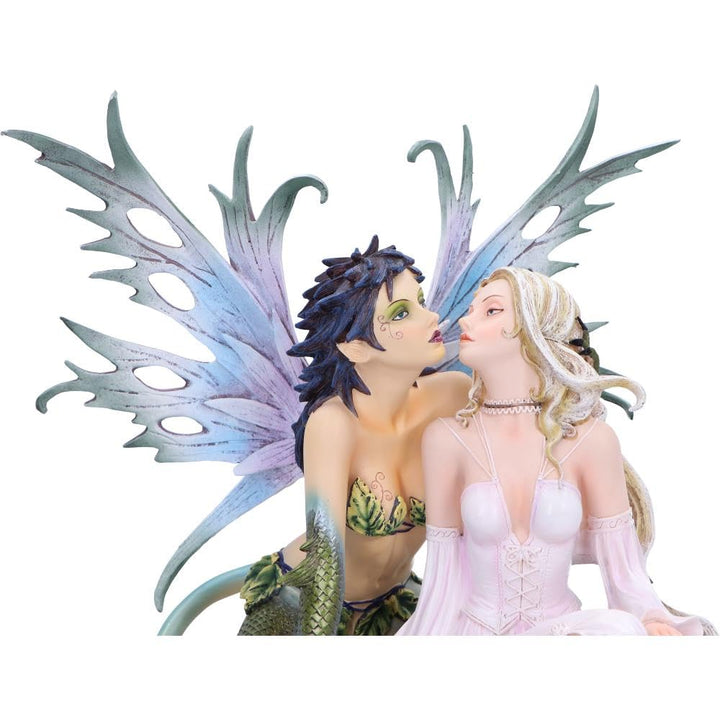 Kiss of Fate Twin Fairy Figurine with Romantic Mythical Theme 5