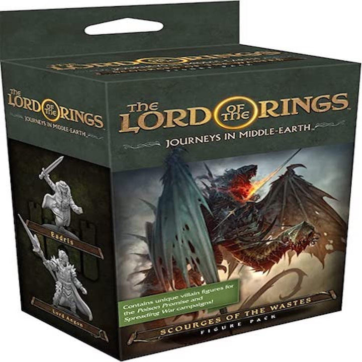 The Lord of the Rings Journeys in Middle-earth Scourges of the Waste FIGURE PACK - Adventure Board Game for Kids and Adults, Ages 14+, 1-5 Players, 60+ Minute Playtime, Made by Fantasy Flight Games