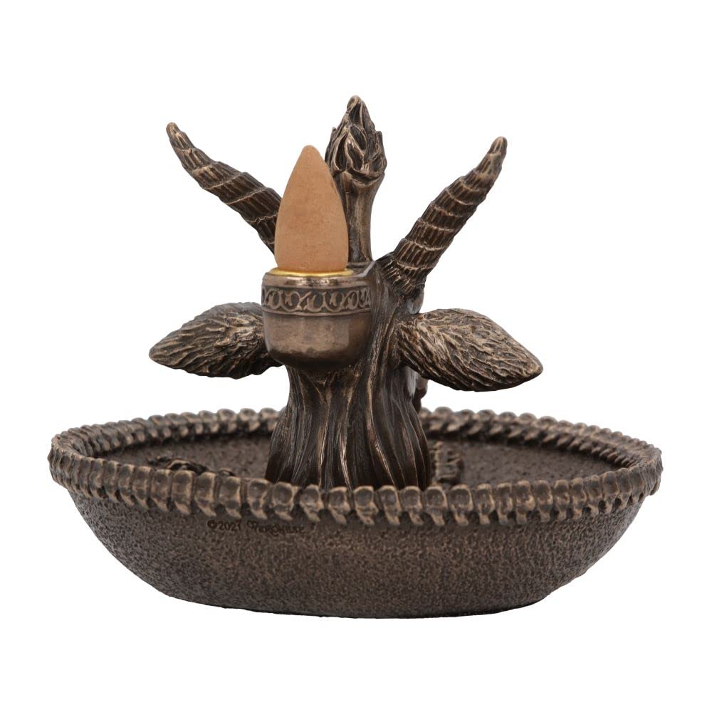 Baphomets Wealth Occult Backflow Incense Burner 13cm 5