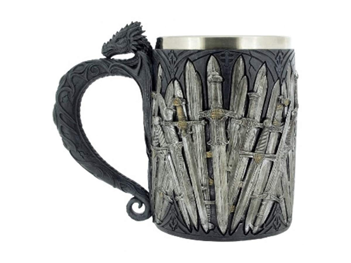 Medieval Sword Dragon Tankard Gothic Fantasy Mug 14cm 1