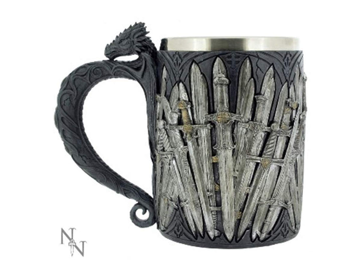Medieval Sword Dragon Tankard Gothic Fantasy Mug 14cm