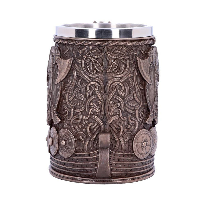 Bronze Drakkar Dragon Boat Viking Tankard 15cm