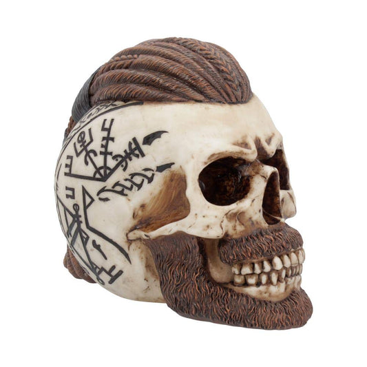 Ragnar Viking Skull Ornament 16cm Runic Compass 2