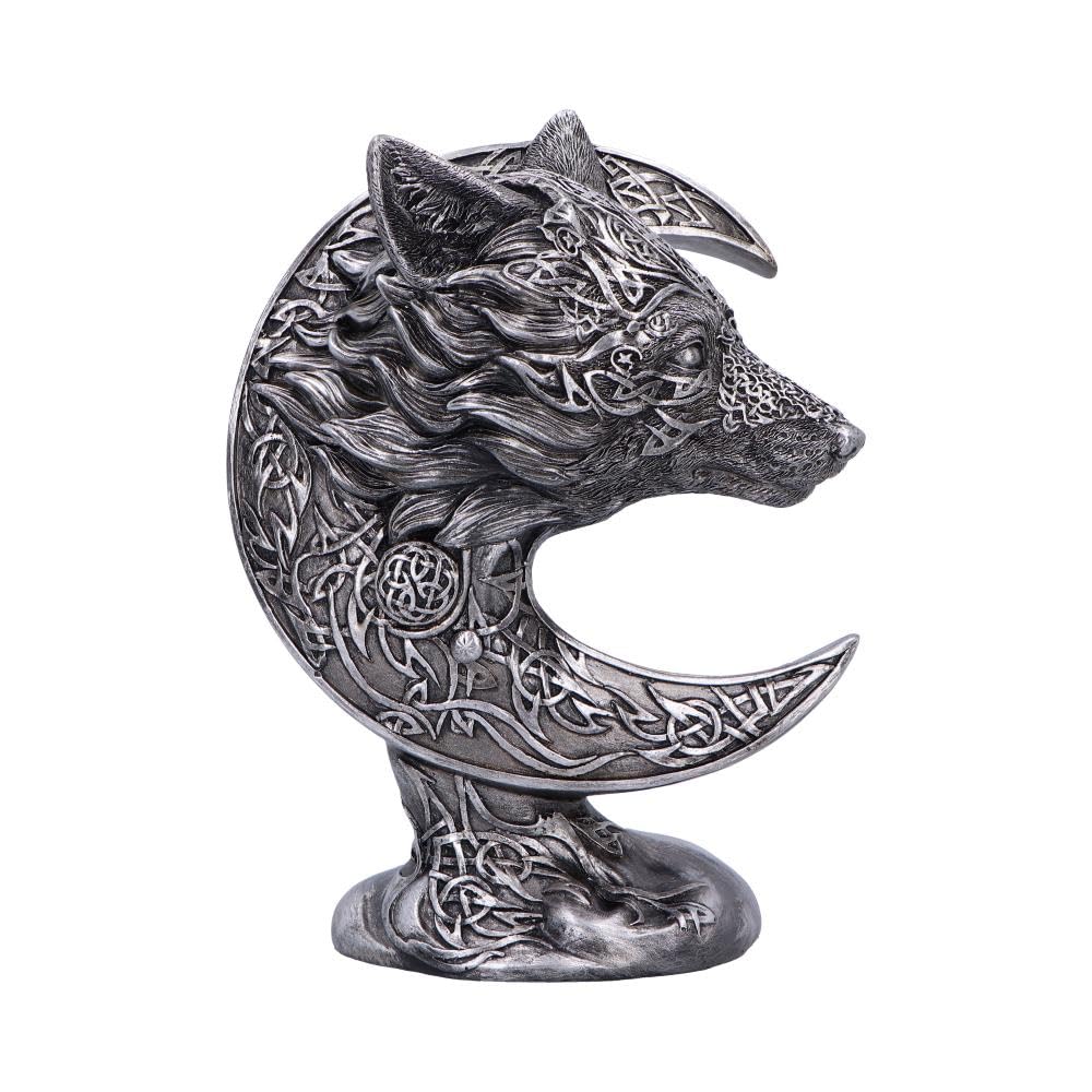Celtic Crescent Wolf and Moon Ornament 25cm