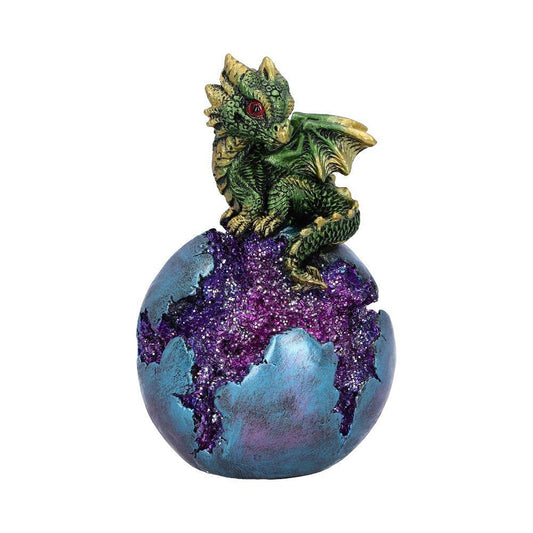 Geode Guard Green Dragon Sphere Crystal Figurine 12.7cm 1