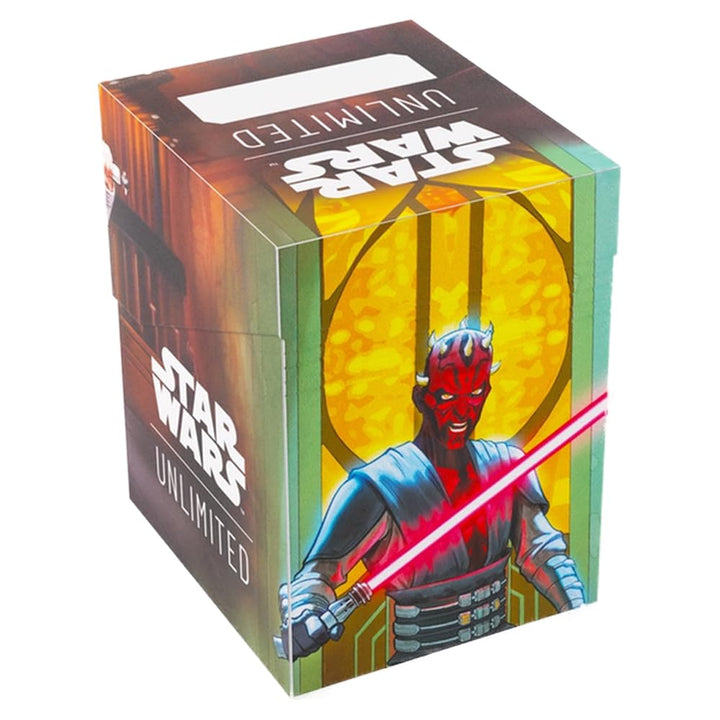 Gamegenic Star Wars Unlimited SOFT CRATE - Full-Color Printed & Officially Licensed Durable Deck Box, Holds 60 Double-Sleeved Cards, Perfect for TCGs and LCGs, Obi-Wan Kenobi/Darth Maul, Made 2