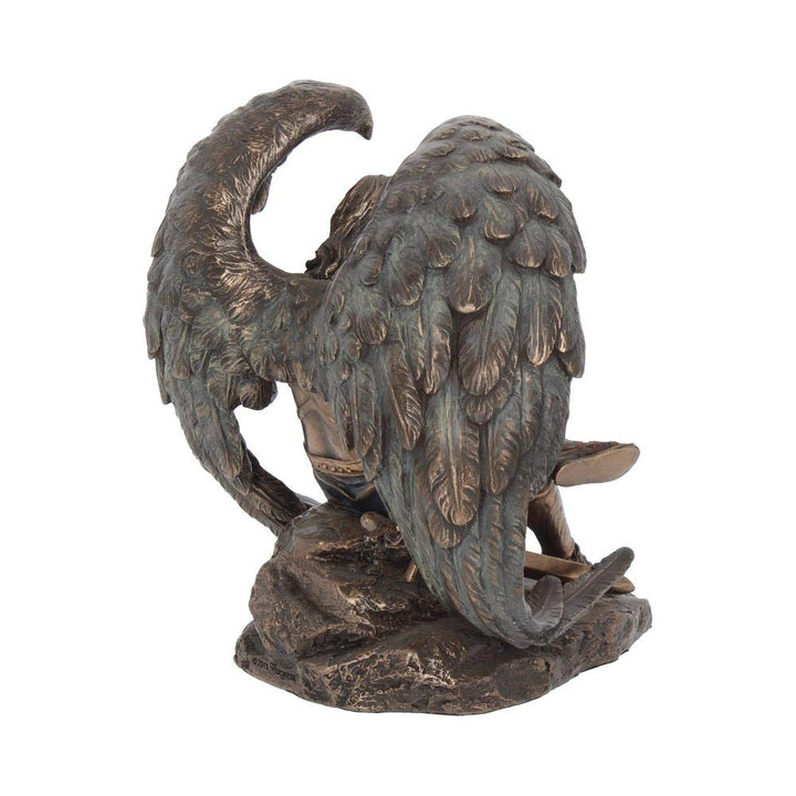 Bronzed Lucifer The Fallen Angel Religious Figurine 16.5cm