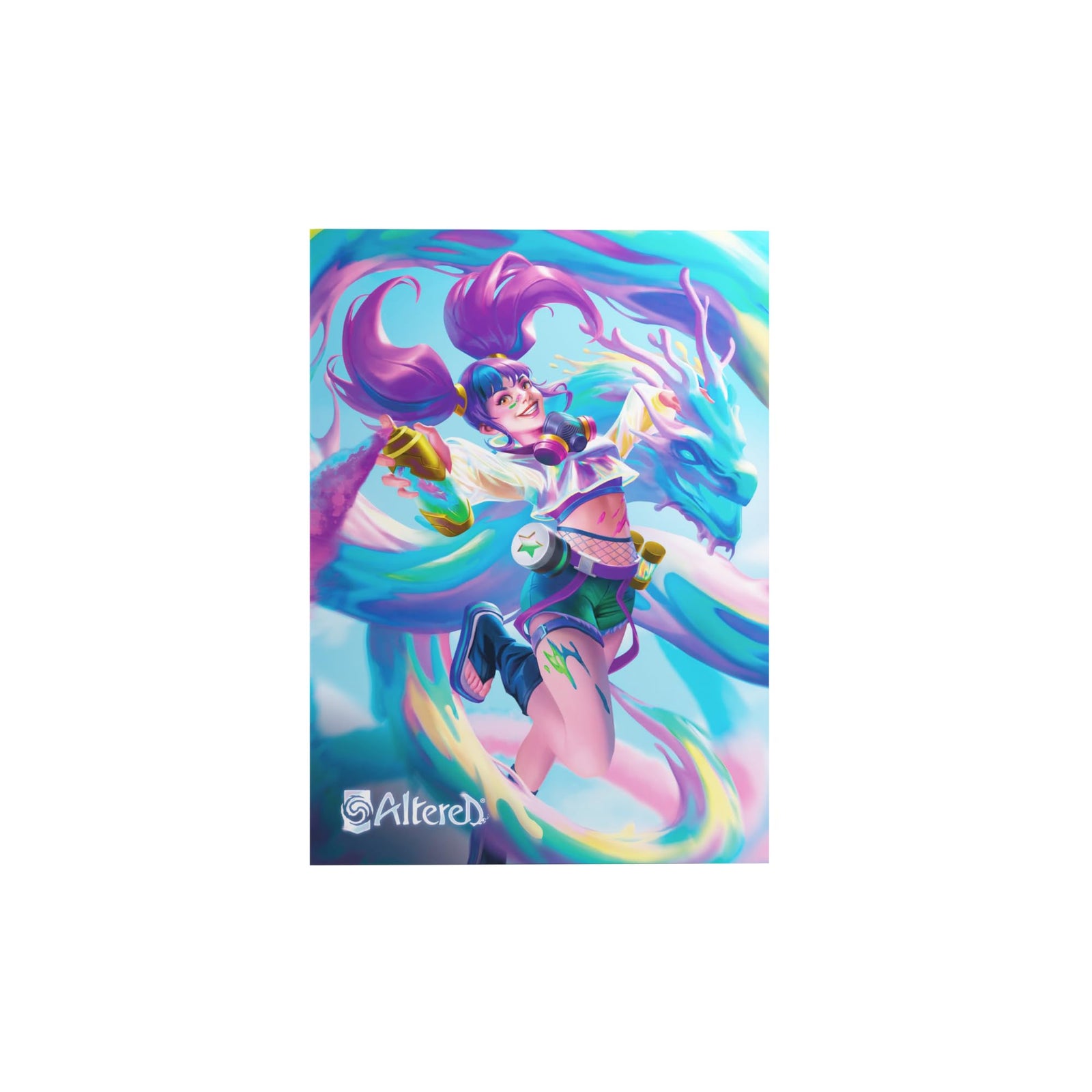 Altered Nevenka Art Sleeves (50-Pack) - Officially Licensed Standard-Sized TCG Card Protectors, Vibrant Full-Color Faction Designs, Durable with Great Shuffle Feel, Made by Gamegenic 1