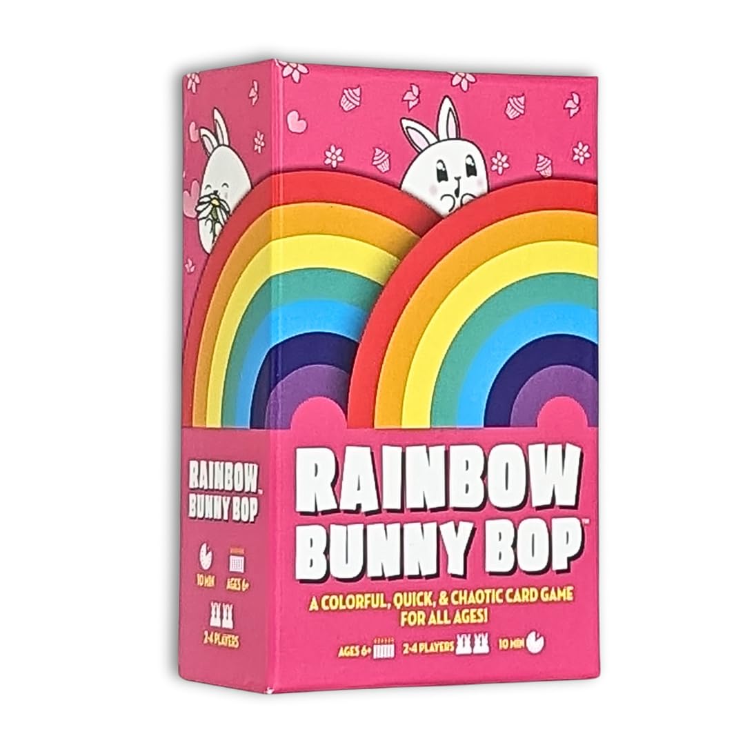 Rainbow Bunny Bop - A Family-Friendly Card Game - Perfect for Boys, Girls, Kids, Families & Adults Who Love Card Games and Board Games