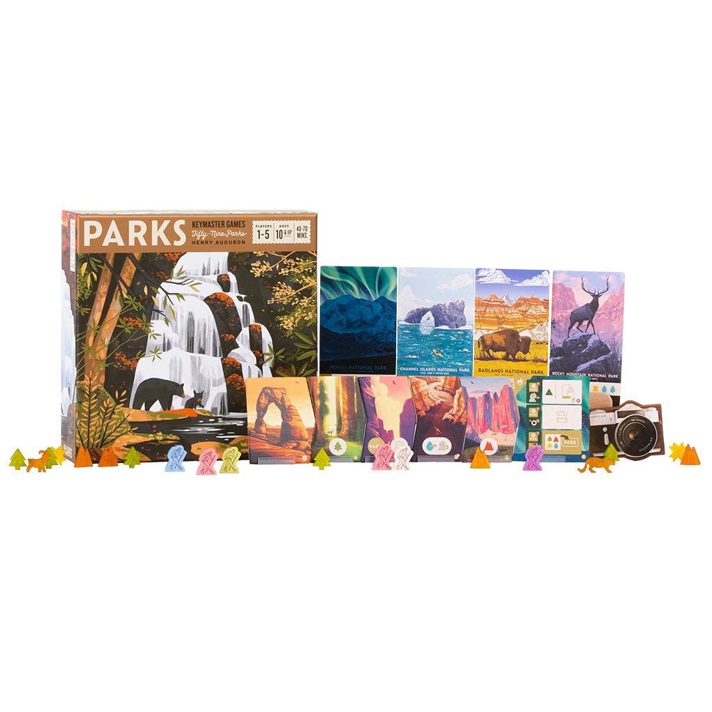 Keymaster Games Parks | Beautiful Strategy Game for Families, Adults, Kids or Solo | Explore Nature and The Outdoors by Hiking The US National Parks on Game Night | 1-5 Players | Ages 10+