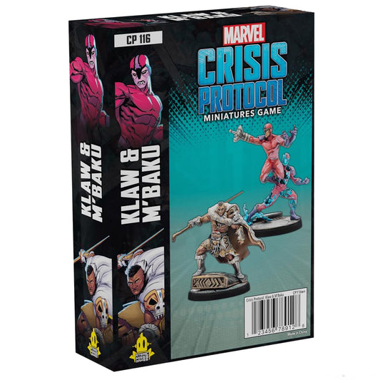 Atomic Mass Games Marvel: Crisis Protocol Klaw & M'Baku Character Pack - Wakanda's Powerhouse Duo! Tabletop Superhero Game, Ages 14+, 2 Players, 90 Minute Playtime, Made 1