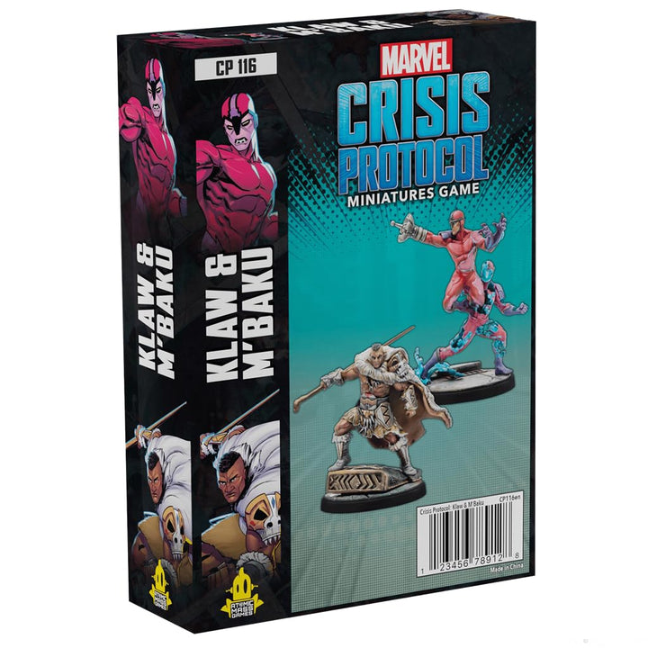 Atomic Mass Games Marvel: Crisis Protocol Klaw & M'Baku Character Pack - Wakanda's Powerhouse Duo! Tabletop Superhero Game, Ages 14+, 2 Players, 90 Minute Playtime, Made