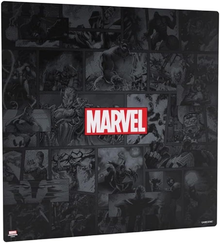 Marvel Champions Marvel Black Prime Game Mat XL Slip-Resistant 1