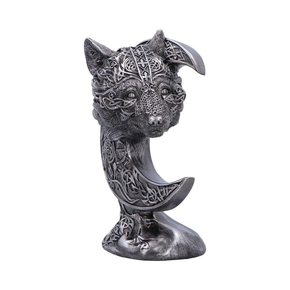 Celtic Crescent Wolf and Moon Ornament 25cm 2