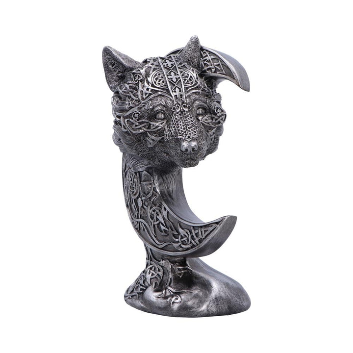 Celtic Crescent Wolf and Moon Ornament 25cm