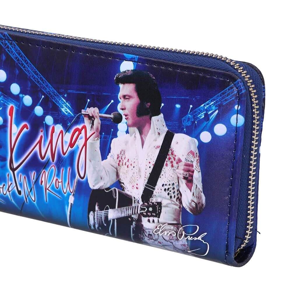 Elvis The King of Rock and Roll Blue Womens Purse 19cm 6