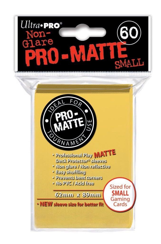 Ultra Pro 330630 Yu-Gi-Oh Pro Matte Card Sleeves, Yellow, Small 1