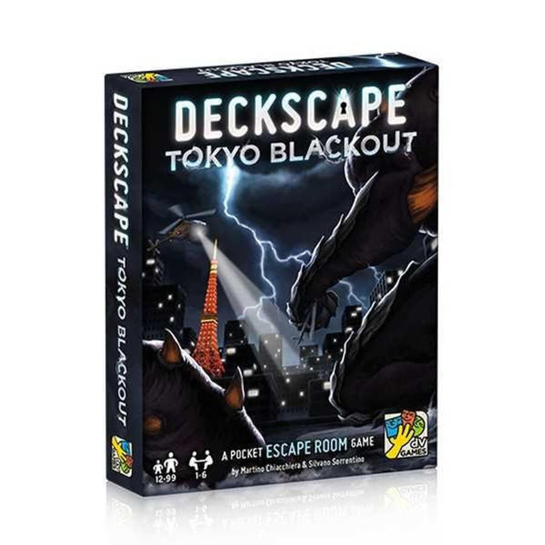 daVinci Editrice | Deckscape: Tokyo Blackout | Esape Room Party Game | Ages 12+ | 1-6 Players | 60 Minutes Playing Time