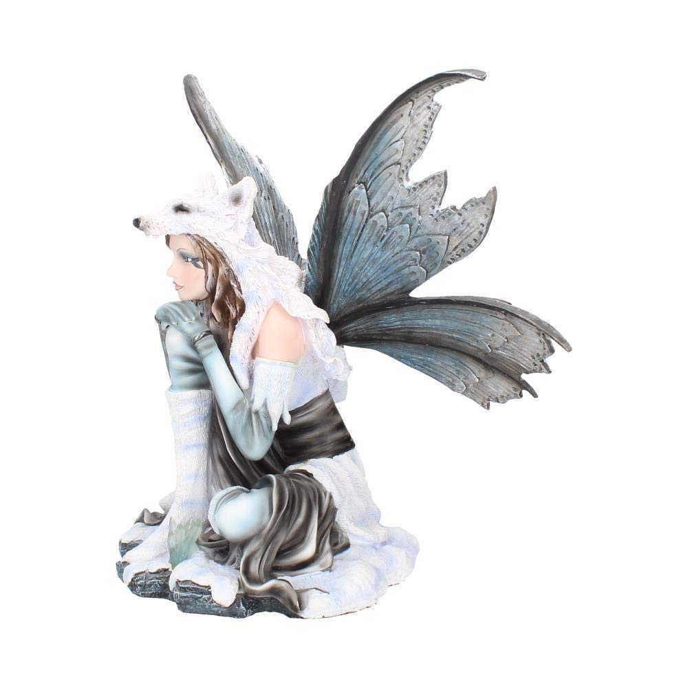 Fae Lore Winter Fairy Wearing Wolf Hide 30cm Fae-Lore.