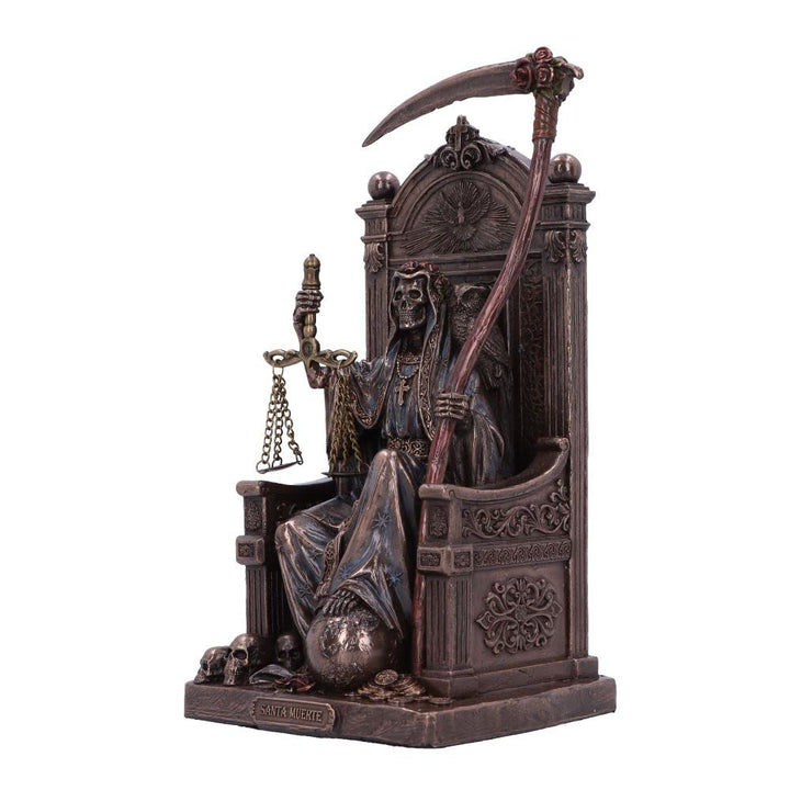 Santa Muertes Throne Bronze Figurine 22cm Muertes