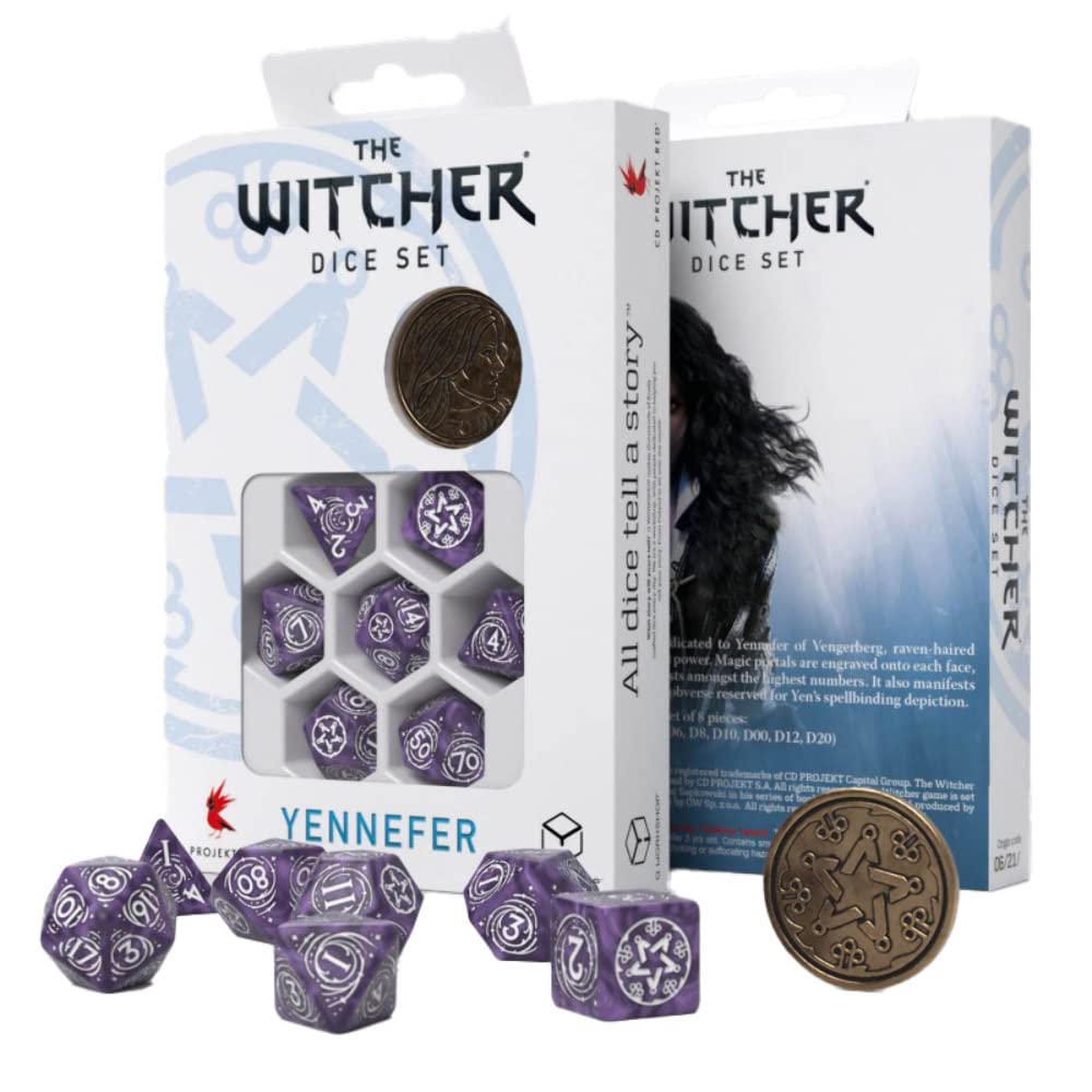 Q-Workshop Witcher Dice Set. Yennefer - Lilac and Gooseberries