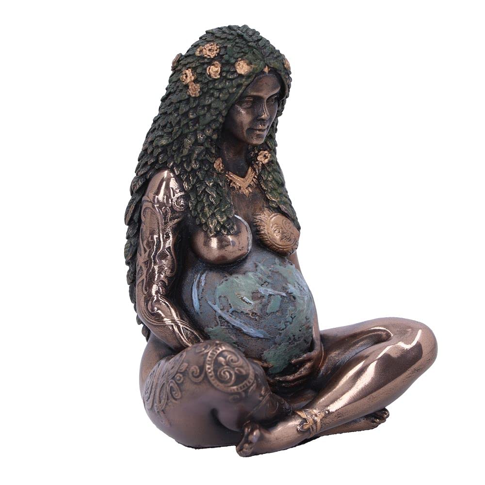 Mini Bronze Mother Earth Art Figurine 8.5cm