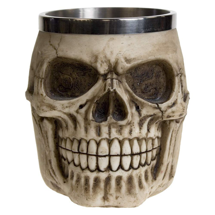 Grinning Skull Gothic Tankard 16cm