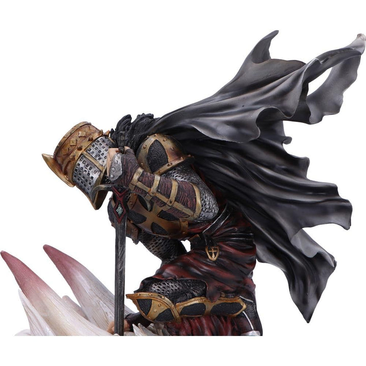 The Price of Valour Kneeling Knight with Slain Dragon Figurine 34.5cm 5