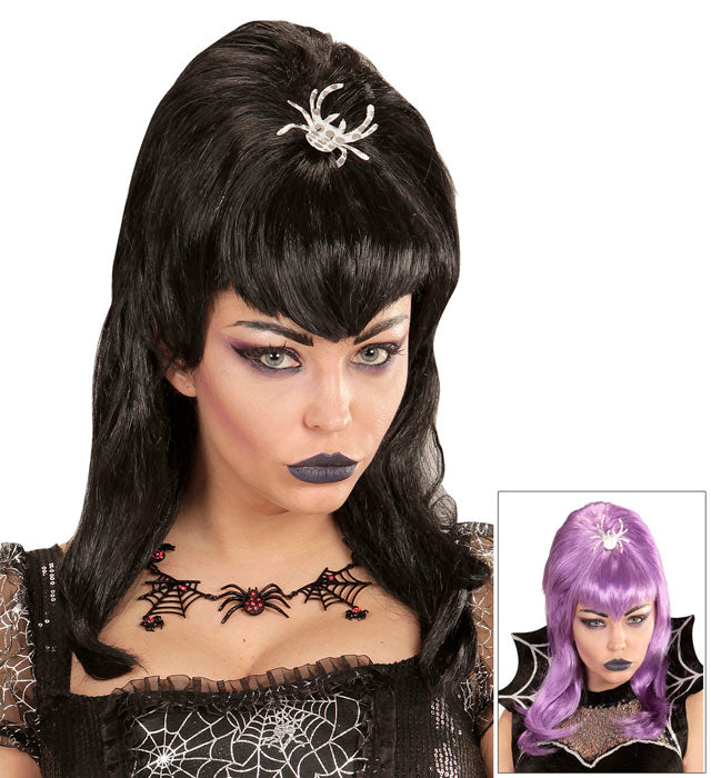 Spiderlady Wig In Polybag - Purple & Black Ass.