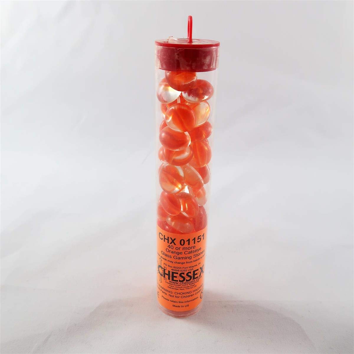Glass Stones: Peach Catseye - Tube 2
