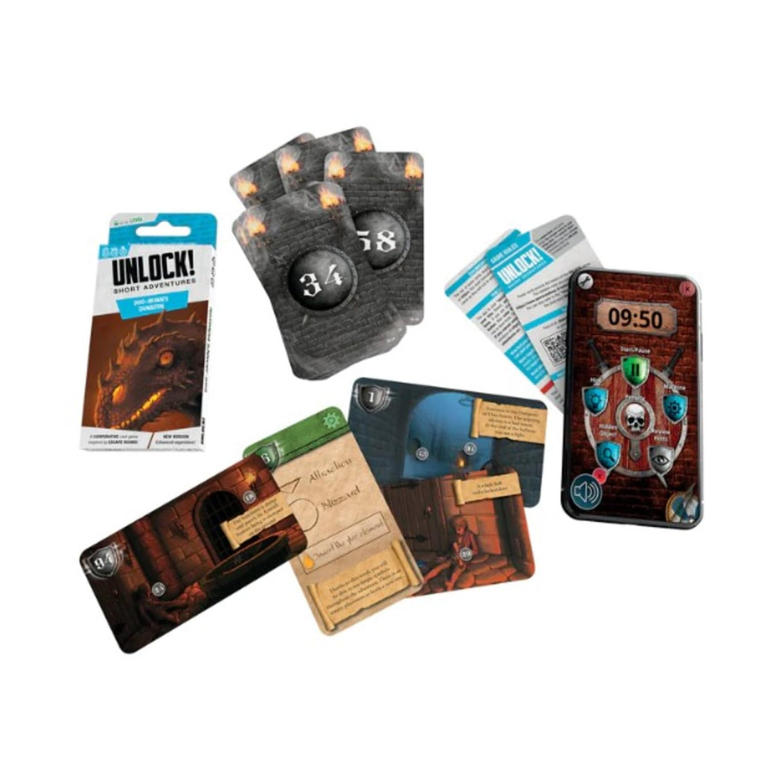 UNLOCK! Short Adventures 4: Doo Arann's Dungeon - Immersive Escape Room Card Game for Kids and Adults, Ages 10+, 1-6 Players, 30 Minute Playtime, Made by Space Cowboys