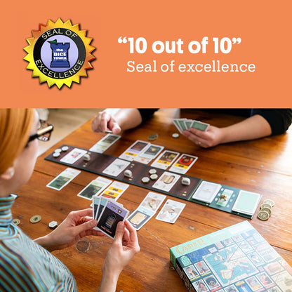 Keymaster Games Caper Europe | Strategic Two-Player Board Game | A Head-to-Head Card Drafting Game of Planning The Perfect Heist in Four Unique International Cities | Ages 10+ 3