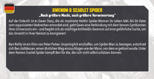 Atomic Mass Games Marvel: Crisis Protocol Gwenom & Scarlet Spider Character Pack - Unleash Alternate Universe Heroes! Tabletop Superhero Game, Ages 14+, 2 Players, 90 Min Playtime, Made 2