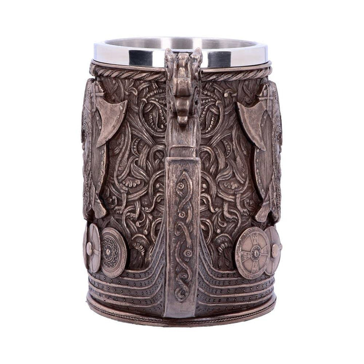 Bronze Drakkar Dragon Boat Viking Tankard 15cm