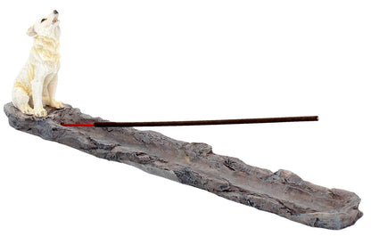 Wolf Call IHowling White Incense Holder 27.8cm 2