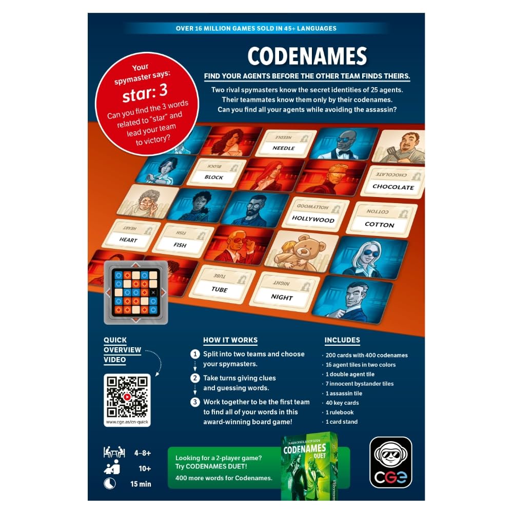 Codenames 2025 Card Game by Czech Games Edition 3