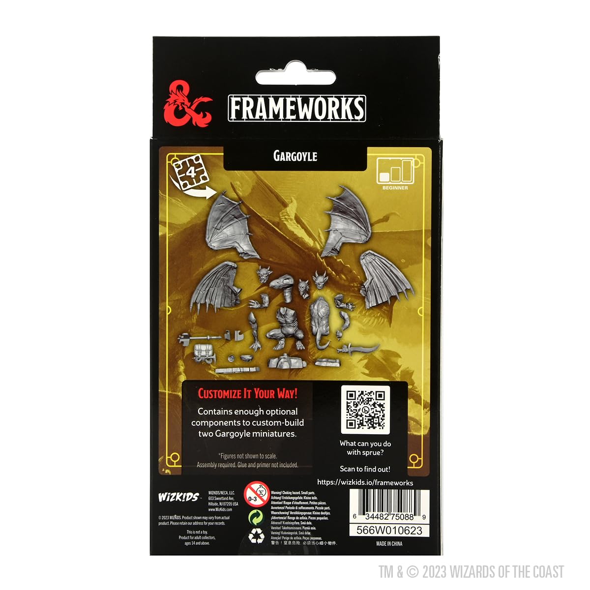 WizKids D&D Frameworks: Gargoyle - Unpainted and Unassembled 4