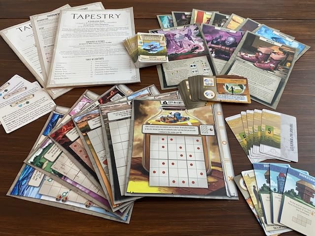 Stonemaier Games: Tapestry: Fantasies & Futures Expansion | Add to Tapestry (Base Game) | New Civs, Cards, and Cities Inspired by Fantasy and Science Fiction | 1-5 Players, 120 Mins, Ages 14+