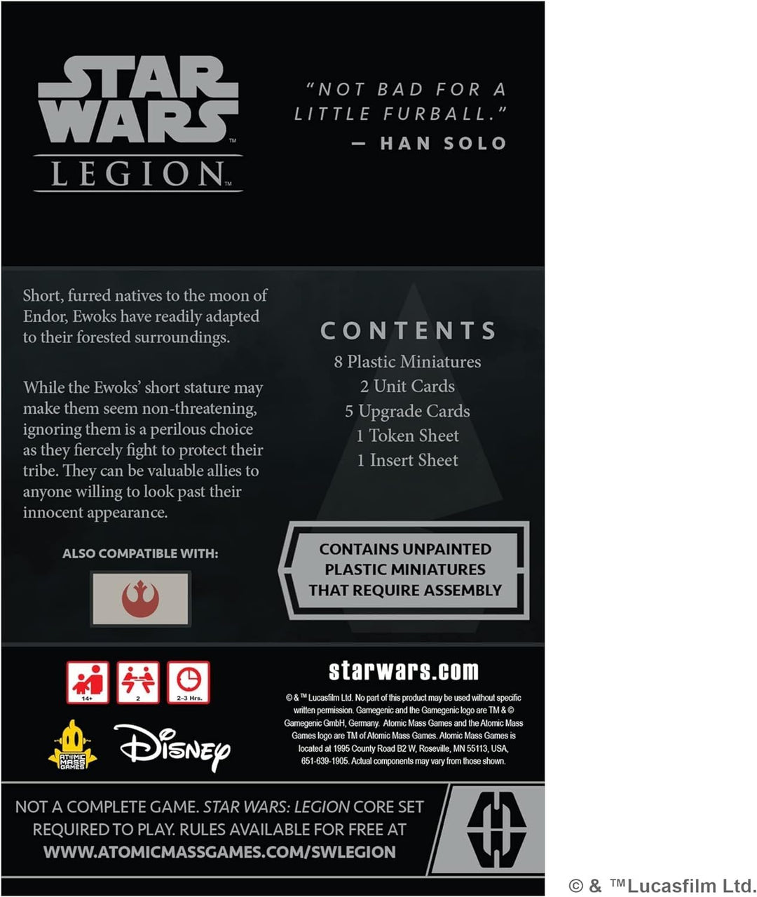 Atomic Mass Games Star Wars: Legion Ewok Warriors Unit Expansion - Endor's Iconic Natives! Tabletop Miniatures Game, Strategy Game for Kids and Adults, Ages 14+, 2 Players, 3 Hour Playtime, Made