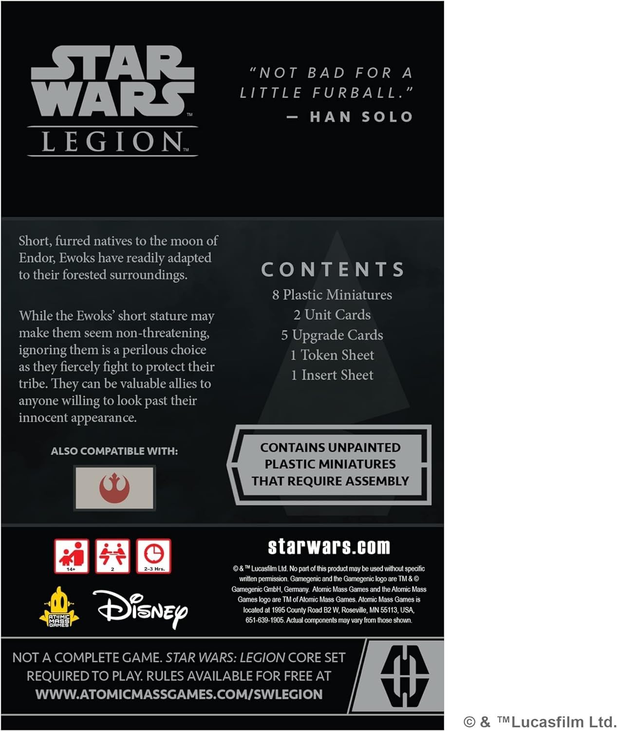 Atomic Mass Games Star Wars: Legion Ewok Warriors Unit Expansion - Endor's Iconic Natives! Tabletop Miniatures Game, Strategy Game for Kids and Adults, Ages 14+, 2 Players, 3 Hour Playtime, Made 3