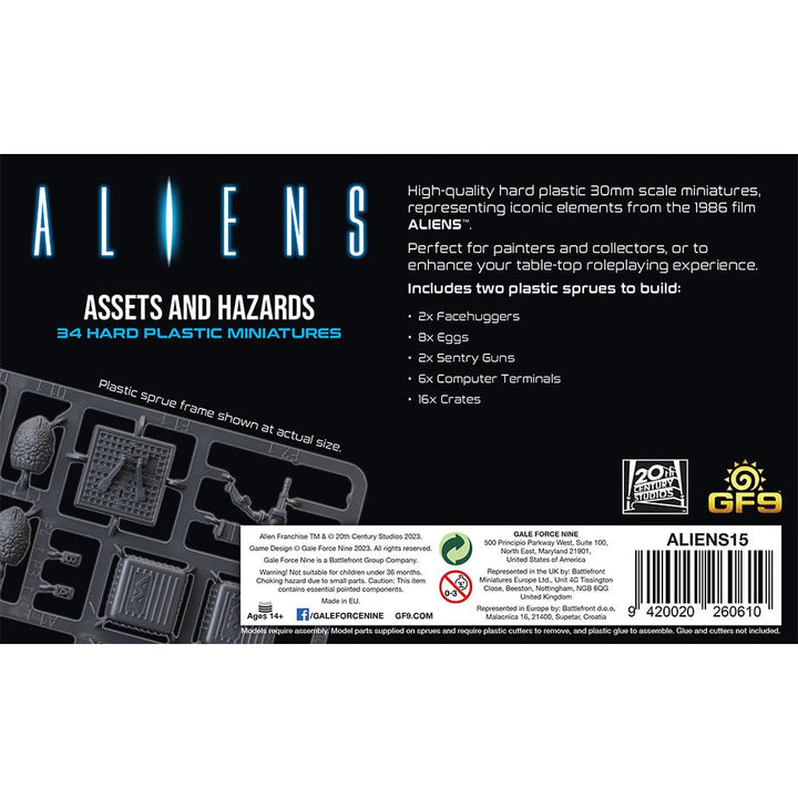 Gale Force Nine - Aliens - Assets and Hazards