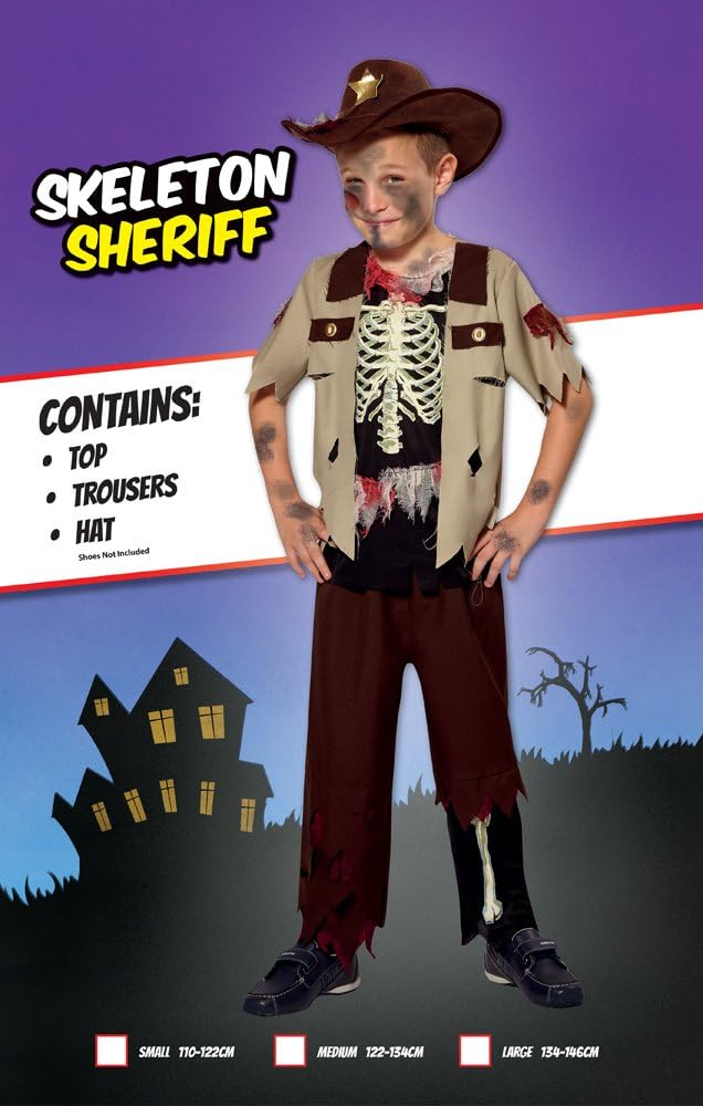 Skeleton Sheriff Costume Boys Rick Grimes