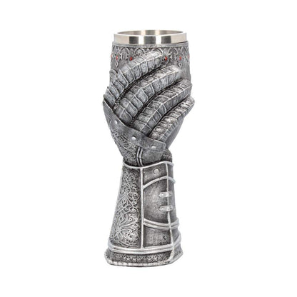 Medieval Knight Gauntlet Wine Goblet Hand Painted 23cm 5